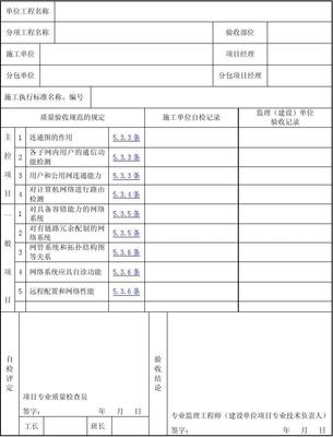 計(jì)算機(jī)網(wǎng)絡(luò)系統(tǒng)檢測(cè)檢驗(yàn)批質(zhì)量驗(yàn)收記錄與施工質(zhì)量控制要點(diǎn)